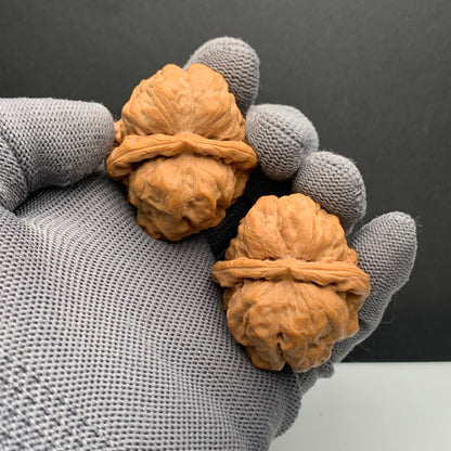 Golden Toad Head Wenwan Walnuts | Width38*Belly42*Height32 | NO.6101034 | Premium
