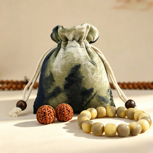 Soft Fabric Wenwan Storage Pouch,  Easy to Carry for Bracelets, Walnuts, Dustproof